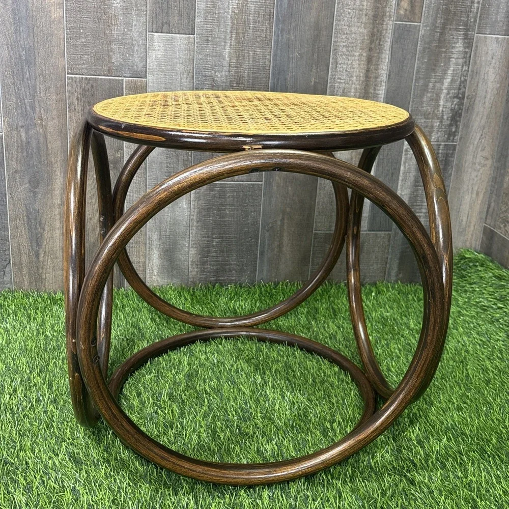 Bentwood rocker footrest only rare wood wicker rattan